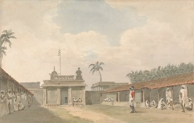 Un sergente sepoy in un cortile da Samuel Davis