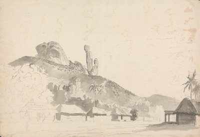 Formazione rocciosa sopra un villaggio da Samuel Davis