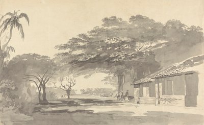 Sepoy che riposano sotto gli alberi da Samuel Davis