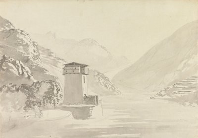 Vista dal Ponte di Wandepore [Wangdu Phodrang] da Samuel Davis