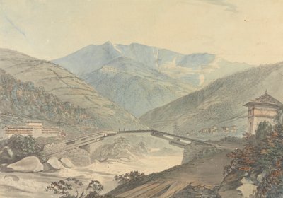 Veduta vicino a Tassisudon [Tashicho Dzong] in Bhutan da Samuel Davis