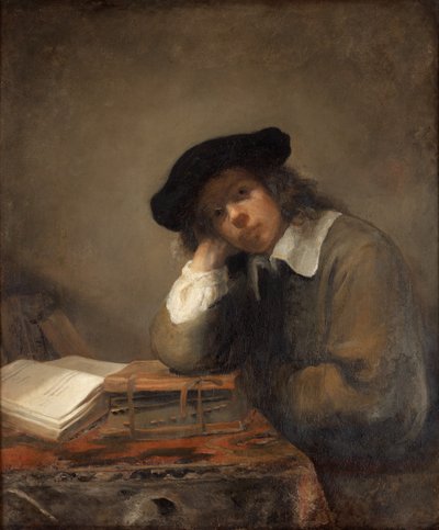 Ritratto di un giovane studioso Autoritratto da Samuel van Hoogstraten