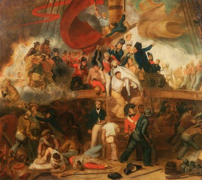La morte di Nelson alla battaglia di Trafalgar, 21 ottobre 1805 da Samuel Drummond