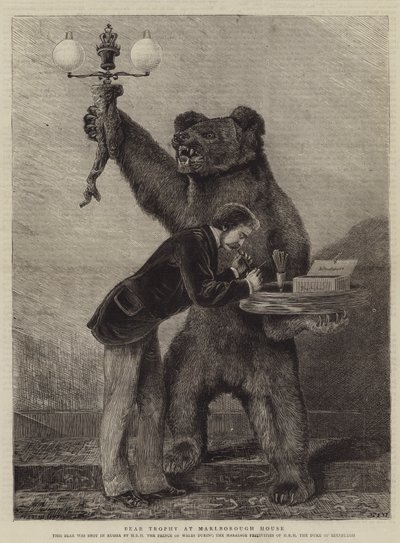 Trofeo di orso a Marlborough House da Samuel Edmund Waller