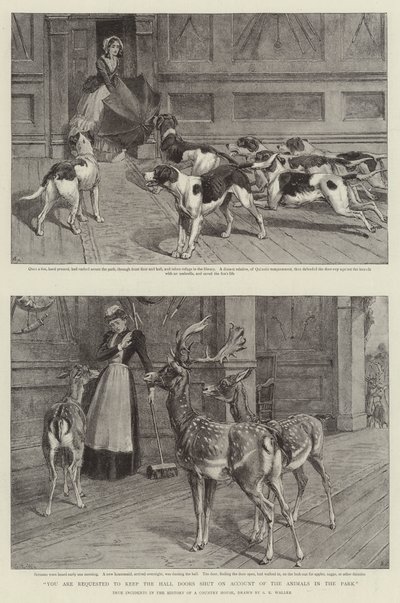 Si prega di tenere chiuse le porte della Sala a causa degli animali nel Parco da Samuel Edmund Waller