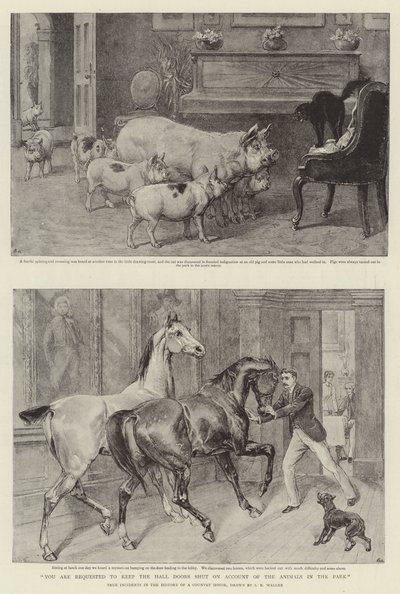 Si prega di tenere chiuse le porte della sala a causa degli animali nel parco da Samuel Edmund Waller