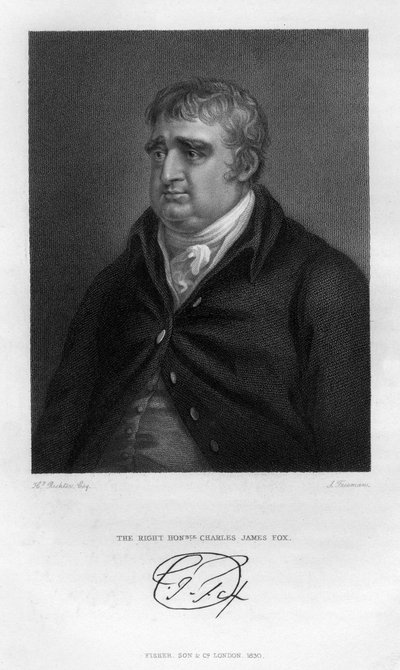 Charles James Fox 1749-1806, statista whig, 1830 da Samuel Freeman