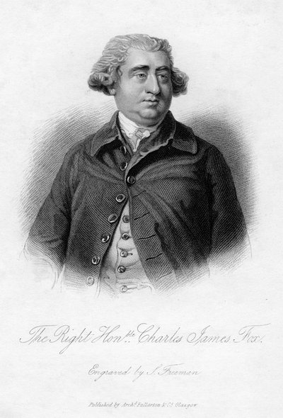 Charles James Fox 1749-1806, statista Whig, XIX secolo da Samuel Freeman