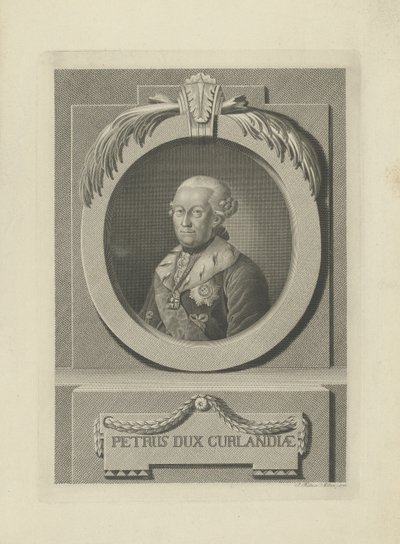 Peter von Biron 1724-1800, Duca di Curlandia e Semigallia, 1781 da Samuel Gottlieb Kuetner