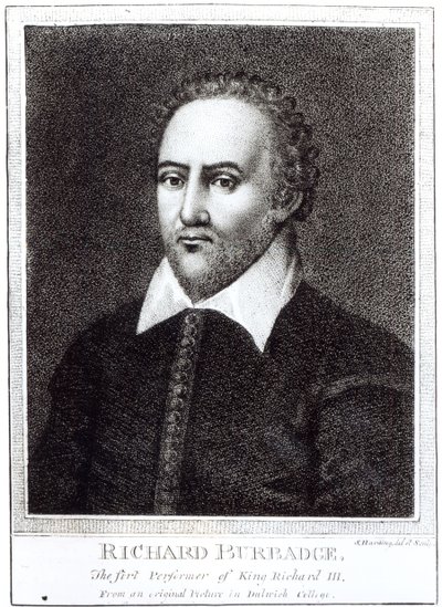 Ritratto di Richard Burbadge (1573-1619) da Samuel Harding