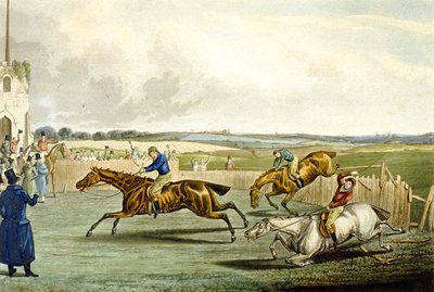 Quarta miglia, da Steeplechasing (inciso da Charles Hunt) da Samuel Henry (after) Alken