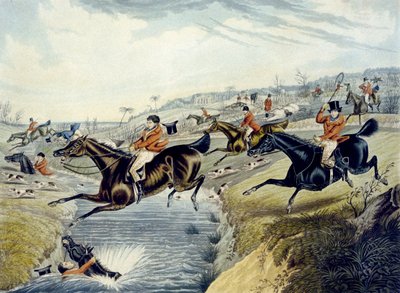La grande caccia alla volpe del Leicestershire, tavola 2, inciso da Charles Hunt da Samuel Henry (after) Alken