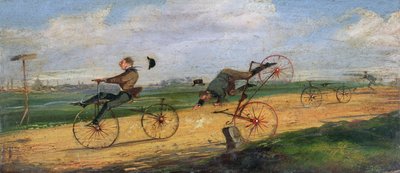 Una corsa tra velocipedi Lallement, 1869 da Samuel Henry Alken
