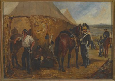 I 6º Dragoon Guards al campo di Chobham da Samuel Henry Alken