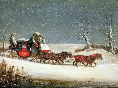La posta reale nella neve profonda da Samuel Henry Alken