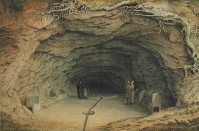 La grotta di Madre Ludlum, vicino a Farnham, Surrey da Samuel Hieronymous Grimm