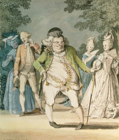 Il Macaroni, 1774 da Samuel Hieronymous Grimm