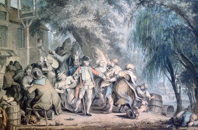 Il sergente reclutatore, XVIII secolo da Samuel Hieronymous Grimm