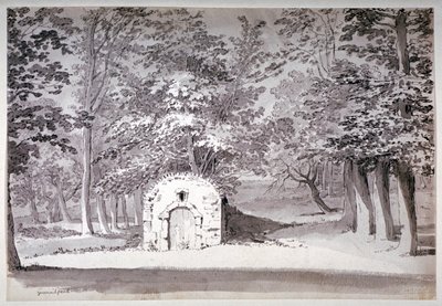 Una ghiacciaia o condotto nel Greenwich Park, Londra da Samuel Hieronymus Grimm