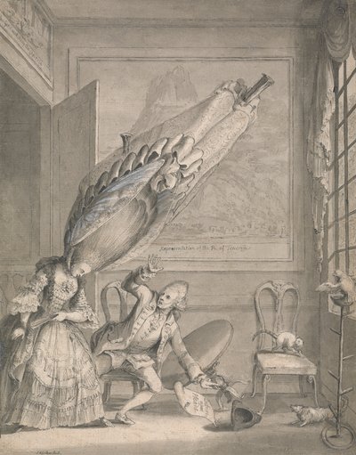 La signora francese a Londra da Samuel Hieronymus Grimm