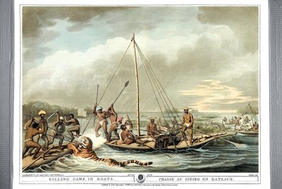 Caccia in barca, 1806 da Samuel Howitt