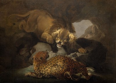 Leone e un leopardo, 1820 da Samuel Howitt