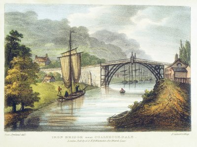 Ponte di ferro sul Severn a Ironbridge, Coalbrookdale, Inghilterra, costruito 1779-1795 da Samuel Ireland