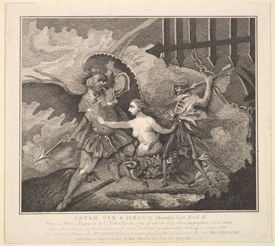 Satana, Peccato e Morte da Paradise Lost, Libro II, 1 maggio 1788 da Samuel Ireland