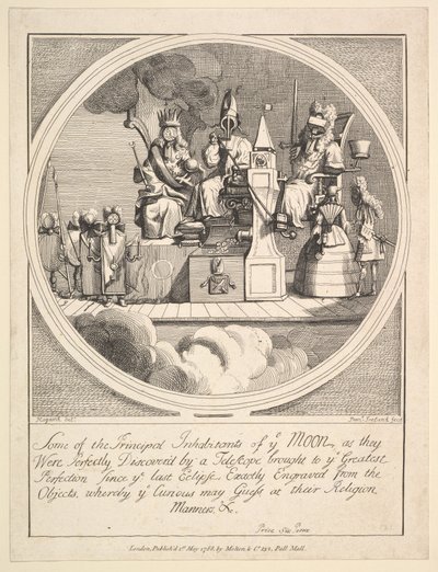Alcuni dei principali abitanti della Luna, come sono stati perfettamente scoperti da Samuel Ireland