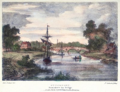 Stourport-on-Severn, Worcestershire, sopra il ponte da Samuel Ireland