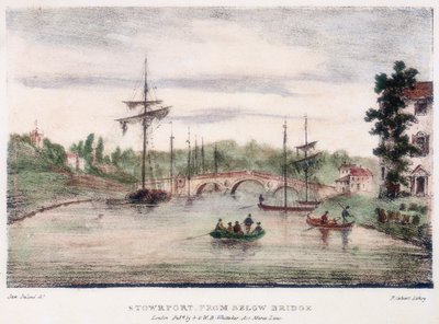 Stourport-on-Severn, Worcestershire, dal ponte, c1795 da Samuel Ireland