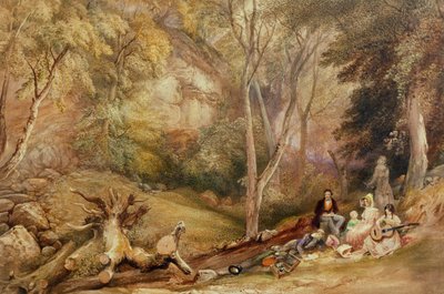 Una festa di disegno a Leigh Woods, c.1830 da Samuel Jackson