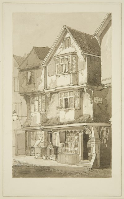 Vecchie case, angolo di Long Row, Temple Street da Samuel Jackson