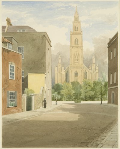 Chiesa di San Paolo, Portland Square, da Surrey Street da Samuel Jackson