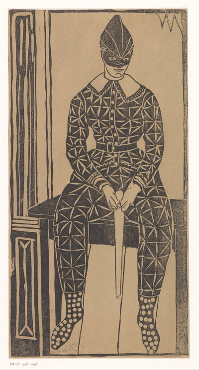 Arlecchino da Samuel Jessurun de Mesquita (signed by artist)