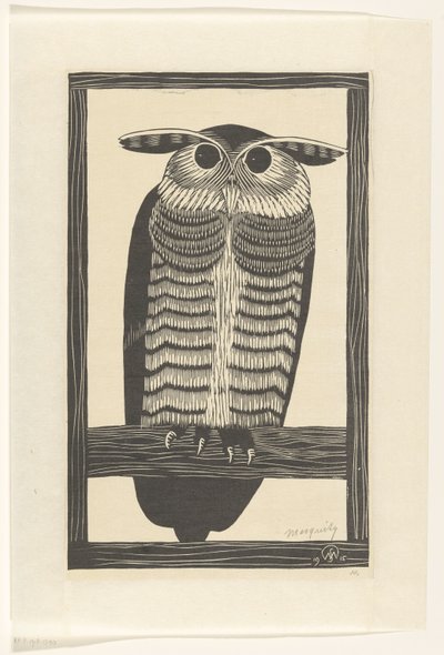 Gufo reale da Samuel Jessurun de Mesquita (signed by artist)