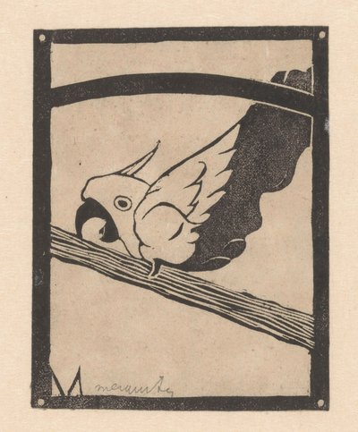 Pappagallo (Cacatua urlante) da Samuel Jessurun de Mesquita (signed by artist)
