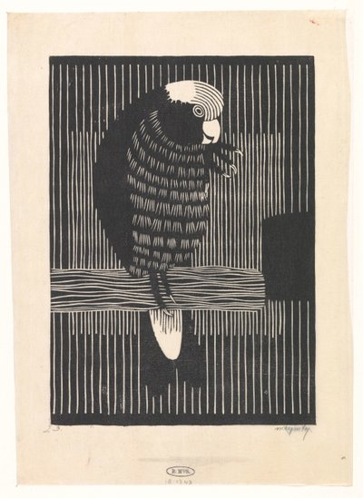 Cacatua rosato da Samuel Jessurun de Mesquita (signed by artist)