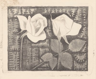 Due rose da Samuel Jessurun de Mesquita (signed by artist)