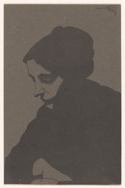 Donna in tre quarti di profilo a sinistra, con ombra proiettata da Samuel Jessurun de Mesquita (signed by artist)