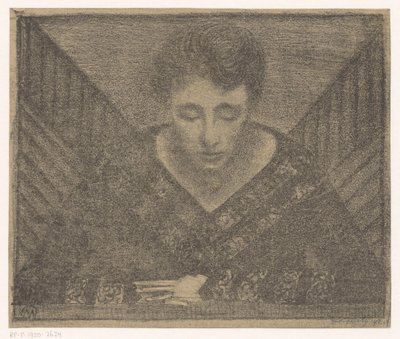 Donna con scollatura a V da Samuel Jessurun de Mesquita (signed by artist)