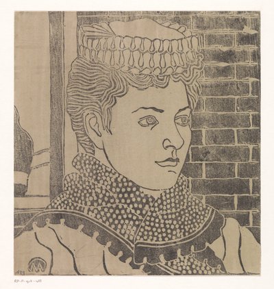 Donna con cuffia da domestica da Samuel Jessurun de Mesquita (signed by artist)