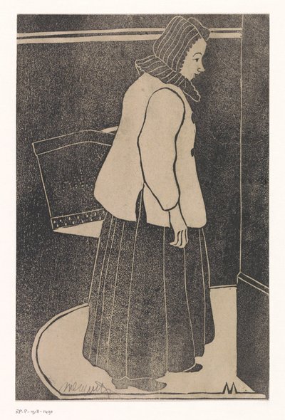 Donna con scatola o cesta da Samuel Jessurun de Mesquita (signed by artist)