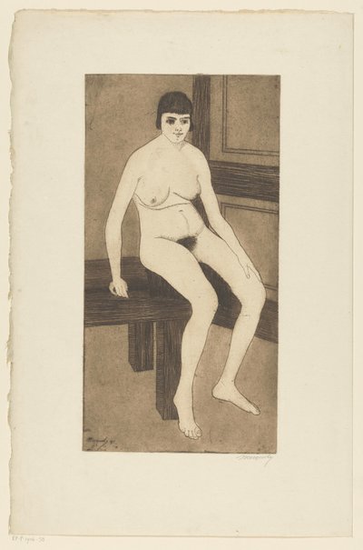 Nudo seduto da Samuel Jessurun de Mesquita (signed by artist)