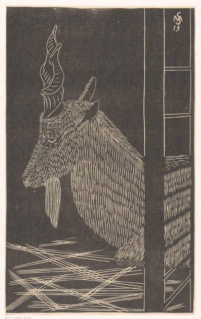Capra Markhor (Cervo seduto in una gabbia) da Samuel Jessurun de Mesquita