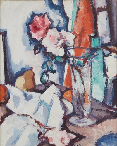 Natura morta di rose e pera da Samuel John Peploe