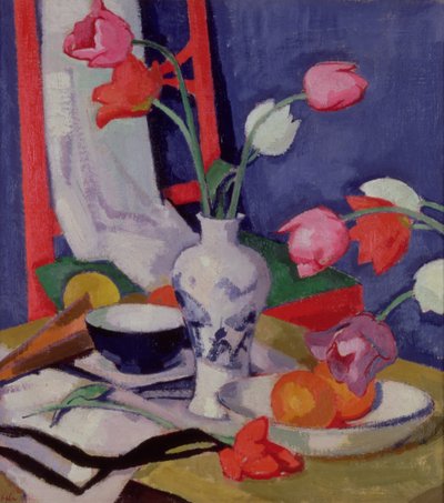Tulipani e frutta, c.1919 da Samuel John Peploe
