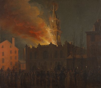 Incendio della Masonic Hall, Chestnut Street, Filadelfia, Pennsylvania da Samuel Jones