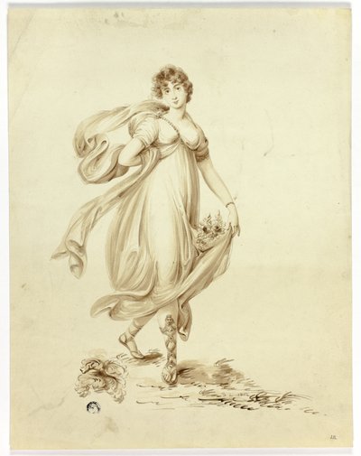 Giovane Donna con Fiori da Samuel Lane