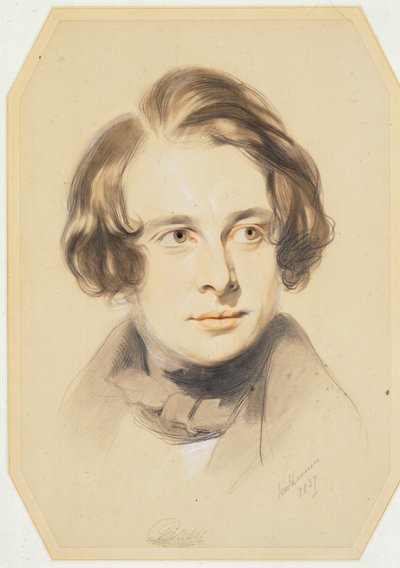 Primo ritratto di Charles Dickens, 1837 da Samuel Laurence